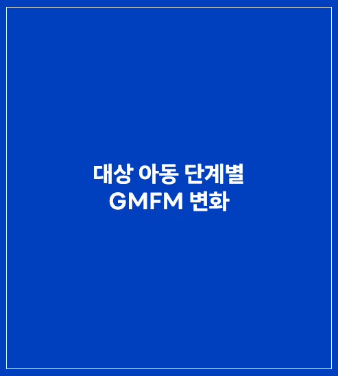 대상 아동 단계별 GMFM 변화 이미지